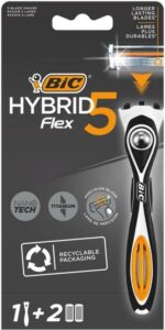 BIC scheermesjes - Hybrid 5 Flex Scheersysteem voor Mannen - Precisietrimmer en 5 beweeglijke Titanium Mesjes - scheerapparaat met 2 navulmesjes - Afbeelding 8