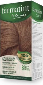 Gel Permanent Coloration Hair Color By Farmatint #8r-light Coppery Blonde - Afbeelding 2
