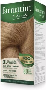 Permanent Dye Farmatint 8d-Rubio Claro Dorado Gel - Afbeelding 2