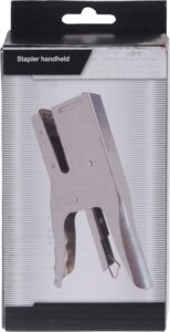 Metalen kantoor nietmachine/niettang klein 17 cm - Afbeelding 2