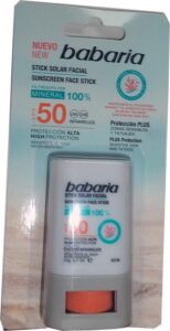 Gezichtszonnecrème Babaria Solar Stick Facial Spf 50 20 g