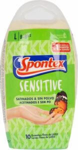 Latex Sensitive Powder Free Satin Gloves Size L By Spontex 1 Pcs
