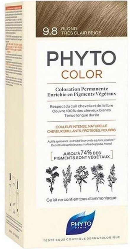 440x840-244 Phytocolor #9.8-very Light Beige Blonde By Phyto 9 G - Afbeelding 1
