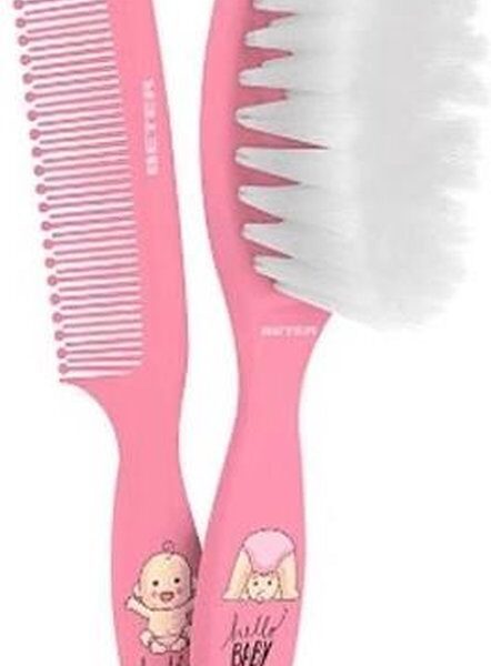 Child's Hairedressing Set Beter Peine Bebe Rosa (2 pcs) 2 Pieces