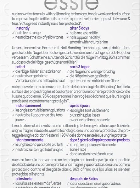 essie - nagelverzorging - hard to resist - 01 neutralize & brighten - paars - nagelverharder - 13,5 ml