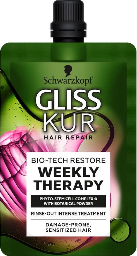 448x840-99 Gliss Kur - Haarmasker - Bio-Tech Restore - Weekly Therapy - 50ml - Afbeelding 1