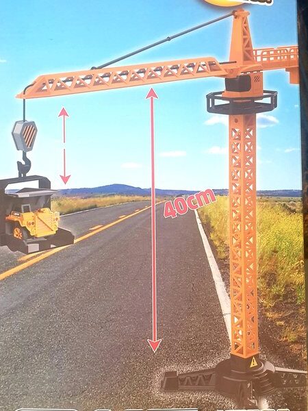 Hijskraan + Auto + 50 accessoires - Hoogte 40 cm