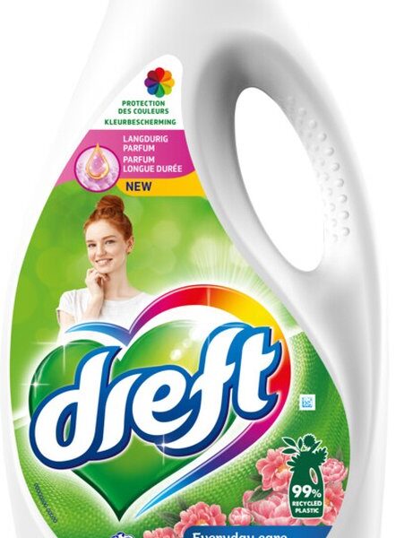 Dreft Vloeibaar Wasmiddel Vleugje Roze 32 Wasbeurten 1,6 liter