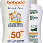 Babaria Sun Kids Sunscreen Lotion Water Resistant Spf50 200ml Set 2 Pieces