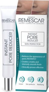 Remescar Instant Pore Reducer - Porien verkleinen en verminderen met Gezicht Primer, Poriënreinigers als primer of serum voor gezichtsverzorging, onmiddelijk effect en gladde huid, 20 ml