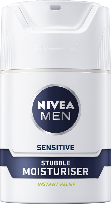 458x840-1 NIVEA MEN Sensitive Stubble Moisturizer Gezicht - Dagcrème - Gevoelige huid - Met kamille en hamamelis - 50 ml - Afbeelding 1