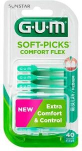 GUM Soft Picks Comfort Flex regular mint - 40st - Afbeelding 2