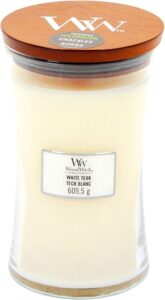 WoodWick Hourglass Large Geurkaars - White Teak - Afbeelding 4