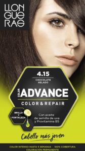 Color Advance Hair Colouring By Llongueras #4.15-ice-cream-chocolate - Afbeelding 2
