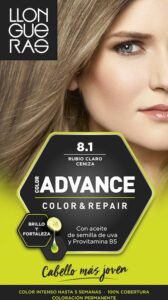 Color Advance Hair Colour By Llongueras #8.1-rubio-claro-ceniza - Afbeelding 2