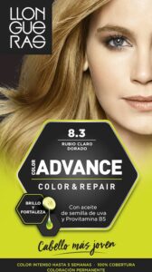 Color Advance Hair Colour By Llongueras #8.3-rubio-claro-dorado - Afbeelding 2