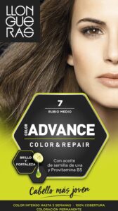 Color Advance Hair Colour By Llongueras #7-rubio-medio - Afbeelding 2