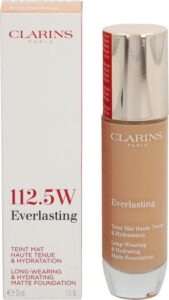 Clarins Everlasting Long-wearing & Hydrating Matte Foundation 112.5w 30 Ml - Afbeelding 3