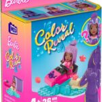 Barbie Color Reveal Beach Splash - MATTEL - Bouwspeelgoed - Bouwset met 5 Surprises & Accessoires - Mega Bloks - Mega Construx Barbie - Color Reveal Bouwset