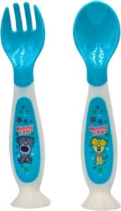 Woezel en Pip Kinderbestek Set met Hartvormig Bord - BPA-Vrij - Geschikt voor Jongens en Meisjes vanaf 6 Maanden - Afbeelding 3