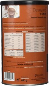 Spijsverteringssupplement Siken Diet Breakfast Cacao (400 g) - Afbeelding 3