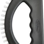 Voegenborstel zwart met ergonomische handgreep - voegen reinigen schoonmaken