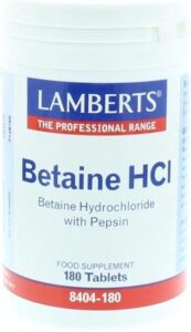 Lamberts Betaine HCL with Pepsin - 180 Tabletten - Voedingssupplement - Afbeelding 2