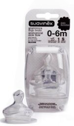 2 spenen voor suavinex fles - Natural Latex - Afbeelding 4