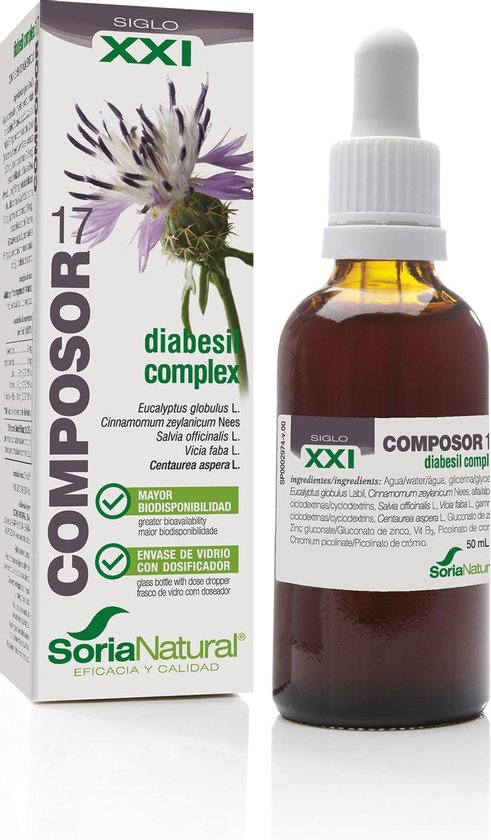 491x840-42 Soria Natural Composor 17 Diabesil Complex 50ml - Afbeelding 1