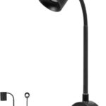 LED Warm Licht - Plug-in - Leeslamp - Stekkerlamp - Nachtlamp - Dimbaar - Flexibele Hals - 3W - 200 Lumen - Zwart