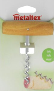 Metaltex Kurkentrekker 10,5 Cm Staal/hout Zilver/naturel