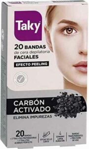 Facial Hair Removal Strips Carbón Activado Taky (20 uds)