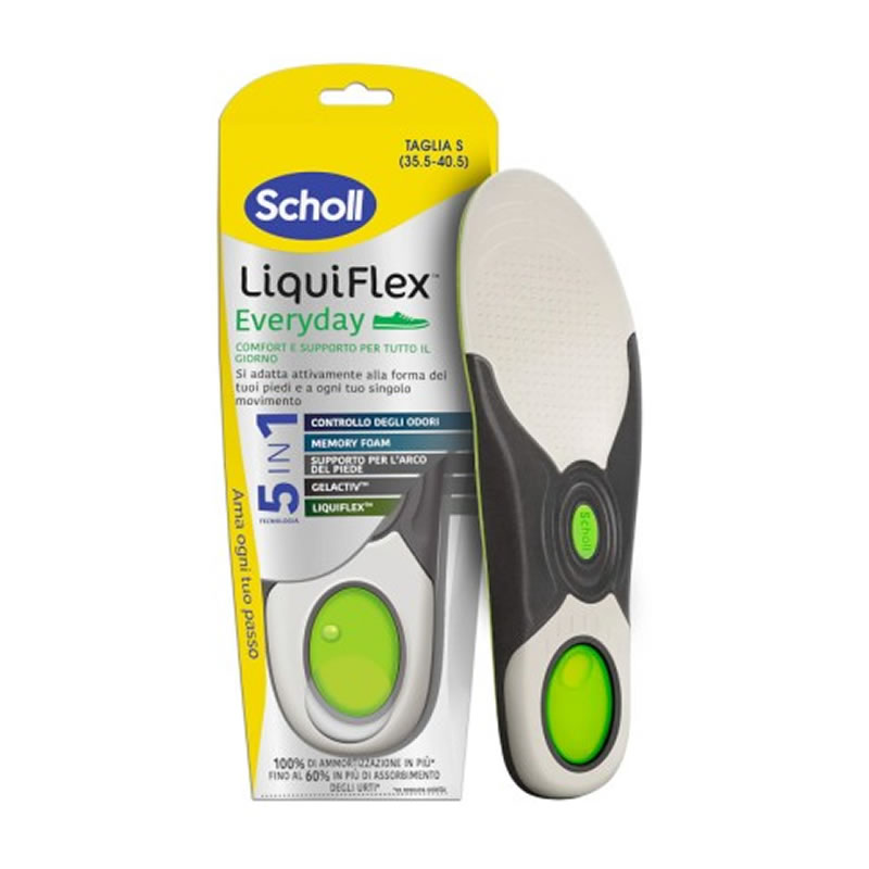 5056585800974 Scholl Liquiflex Daily Use Comfort Insole Size S - Afbeelding 1