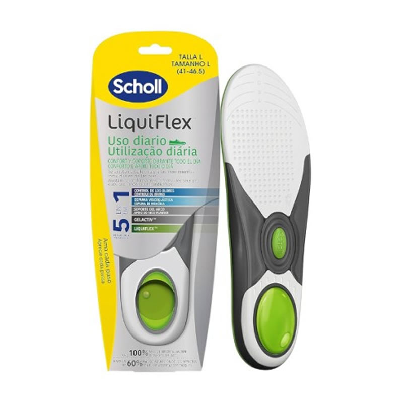 5056585800981 Scholl Liquiflex Daily Insoles 2Units Size L - Afbeelding 1