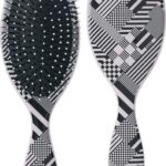 Wet Brush - Original Haarborstel ontklitter  - Diagonale ruiten IntelliFlex - Zwart/Wit