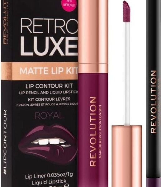 Makeup Revolution Retro Luxe Matte Lip Kit - Royal