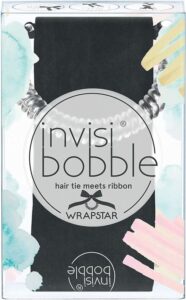 Invisibobble - Wrapstar - Zwart met print - Haarelastiek met lint - 1 stuk - Afbeelding 2