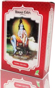 Semi-permanente kleurstof Henna Radhe Shyam Shyam Henna Mahonie (100 g)