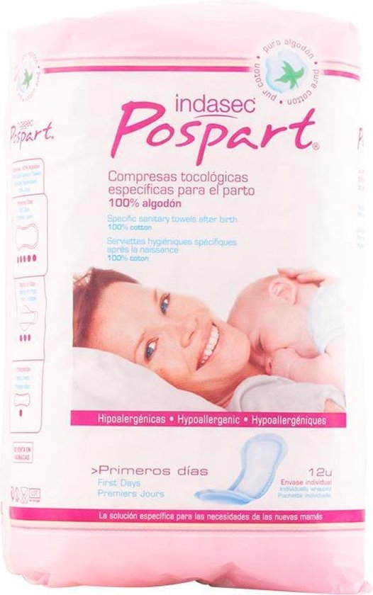 526x840-64 Katoenen Kraamverband Indasec (12 uds) - Afbeelding 1