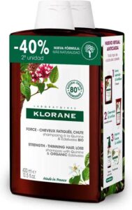 Klorane Shampoo With Quinine And Edelveiss Bio 2x400ml - Afbeelding 4
