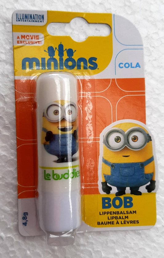 533x840-1 Minions Lippenbalsem - Cola - Bob - stick balsem - leuk als kerstcadeau - Afbeelding 1