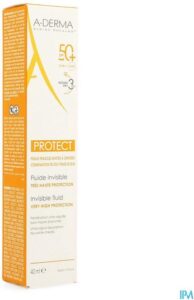 Gezichtszonnecrème A-Derma Protect Fluide Invisible SPF 50+ (40 ml) - Afbeelding 3