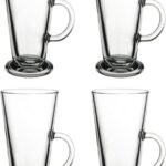 Glozini Lima - Latte Macchiato Glazen Met Handvat - Set van 4 - Irish Coffee Glazen - Koffieglazen
