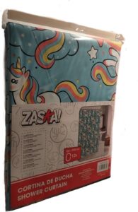 Douchegordijn unicorn - eenhoorn print 180 x 200 cm inclusief ringen - Afbeelding 3