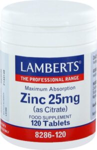 Voedingssupplement Lamberts Zinkcitraat 120 Stuks