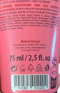 Organic Shop - Organic Ginger & Cherry Cleansing Face Scrub Oczyszczajacy Scrub Do Twarzy - 75ML - Afbeelding 2