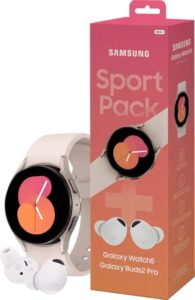 Samsung Galaxy Watch5 Exclusieve bundel - Smartwatch dames en heren - 40 mm - Gold met Samsung Galaxy Buds2 Pro