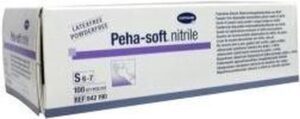 100 Nitril Hartmann Peha Soft Handschoenen zonder poeder. Maat: Small - Afbeelding 2