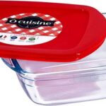 O.Cuisine Ovenschaal Neutraal 23 x 15 x 6 cm - 1.1L - Transparant - Met Deksel - 1 Stuk