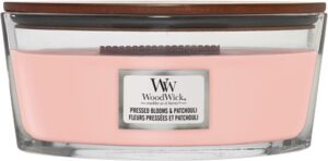 WoodWick Geurkaars Ellipse Pressed Blooms & Patchouli 454 gr - Afbeelding 3
